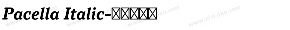 Pacella Italic字体转换